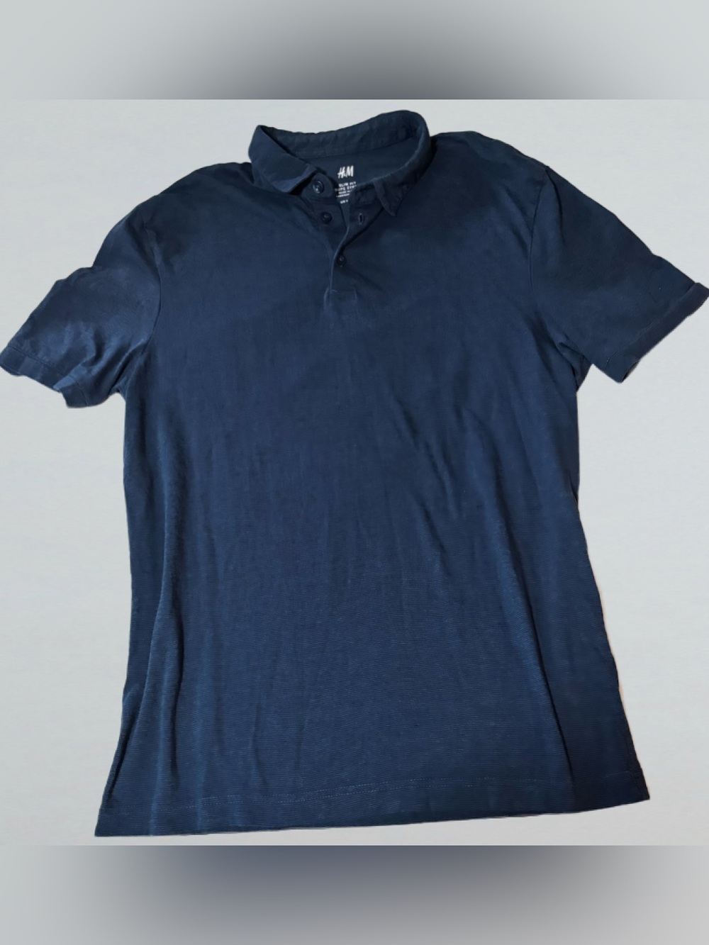 Men’s Navy Blue H&M Slim Fit Polo Shirt
